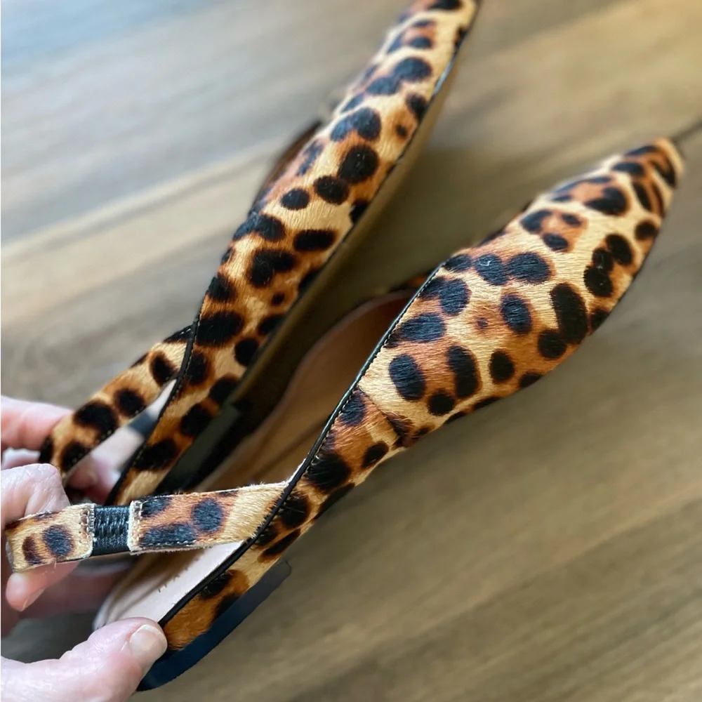 Nordstroms - halogen faux fur leopard slingbacks - Picture 8 of 9